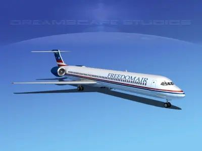 McDonnell Douglas MD80 Freedomair 3D model