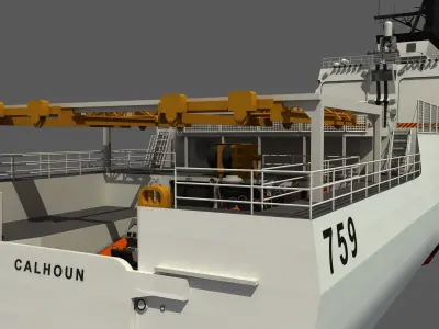 USCGC CALHOUN - LEGEND CLASS US CUTTER-COAST GUARD 3D model