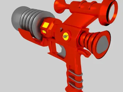 Retrofuturistic Raygun 3D model