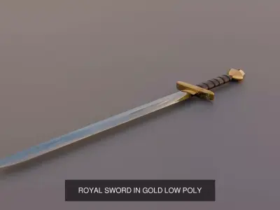 medieval gold weapon pack 2swords 2 daggers PBR 4k game ready 3D Model Collection