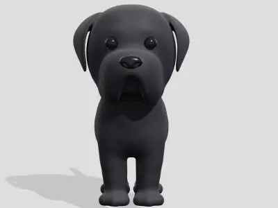 Cute dog Neapolitan mastiff  3D model