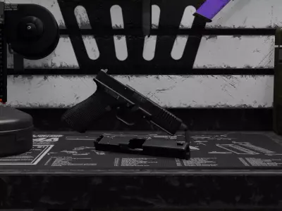 Kama Duty Handgun Low-poly 3D model
