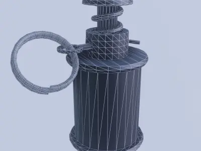 Set of grenades Low-poly 3D model