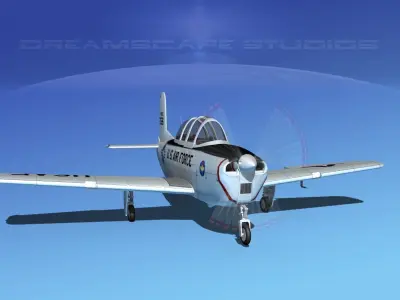 Beechcraft T-34 Mentor V11 USAF 3D model