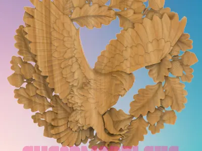 eagle predator 3D MODEL STL FILE FOR CNC ROUTER LASER 3D print model