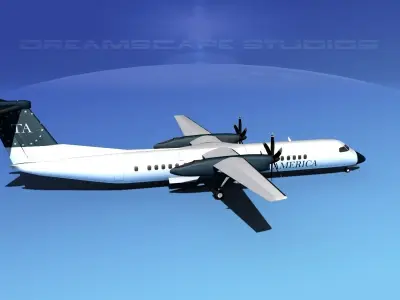 Dehaviland DHC-8 400 Tour America 3D model