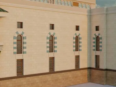 Mosque Block 3 Low-poly 3D model