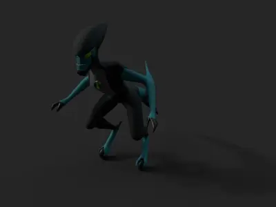 xlr8 low poly 3d model alien Free 3D model