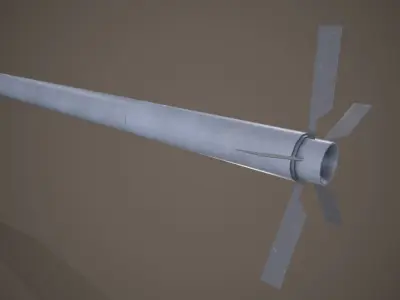 B-13 Rocket Pod Low-poly 3D model