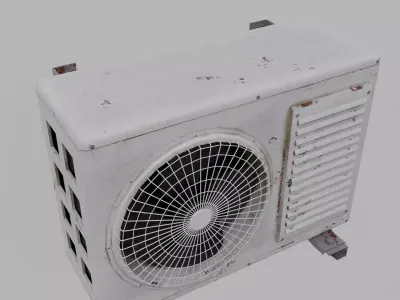 Dirty outdoor AC Low-poly 3D model