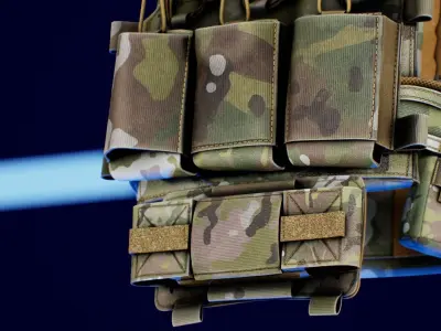 Thorax Plate Carriers Low-poly 3D model