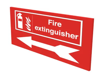 Fire Extinguisher Sign Low-poly 3D model
