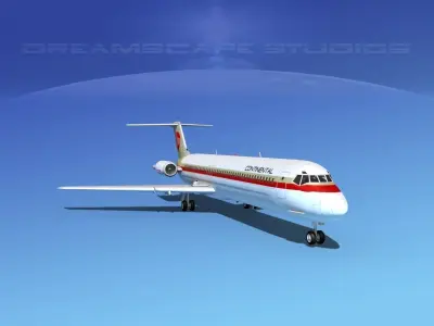 Douglas DC-9-50 Continental 3D model