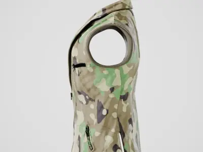 Military Vest Beret Low-poly 3D model