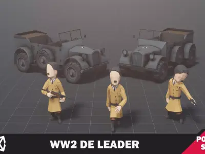 WW2 DE Leader Low-poly 3D model