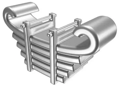 Mechanical Leaf Spring Low-poly 3D model