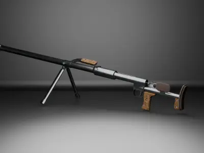 PTRD-41 Weapon model 3D Low-poly 3D model