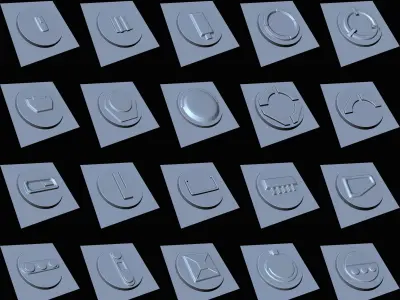 90 Bolt VDM and IMM Brushes Pack 3D model