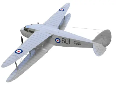 de Havilland DH89 Dragon Rapide 3D model