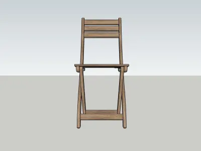 Chair outdoor foldable IKEA ASKHOLMEN 3D model