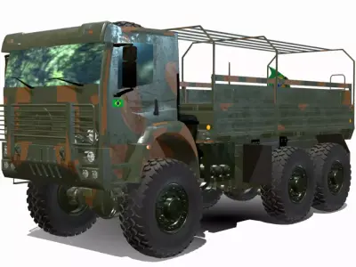 MAN VW Constelacao 6x6 br Low-poly 3D model