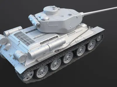 T-34-85 High-Poly tank 3D model