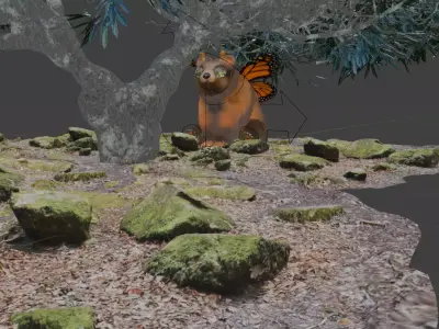 butterfly bear 3D model