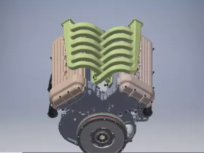 W12 engine 3d model 3D model