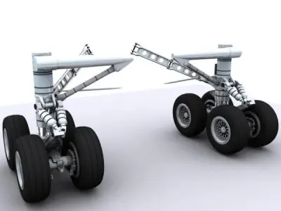 Boeing 747 Middle Landing Gears 3D model