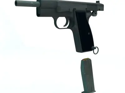 9mm Browning Pistol 3D model