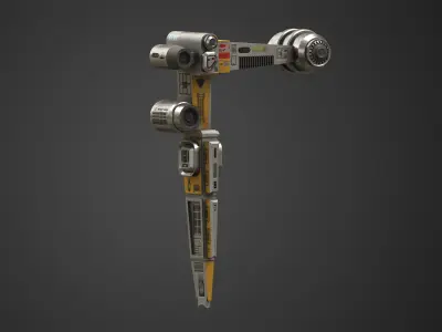 Space Horse Spaceship Low-poly 3D model