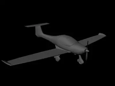 Zephyr 2000 ultralight aircraft  3D model