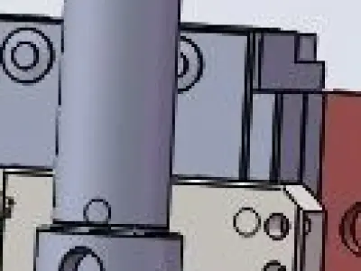 The locking screw mechanism 3D model