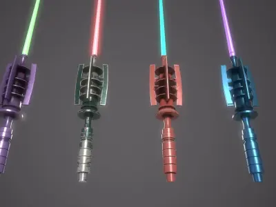 LightSaber star wars light saber Free low-poly 3D model