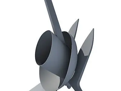 Detailed not textured Anchor 2 3D model