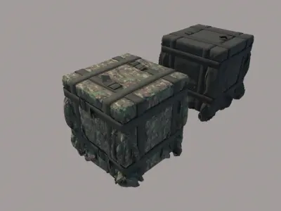 Supply Air Drop Low-poly 3D model