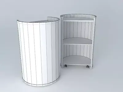 Podium two wooden cylinders Free 3D model