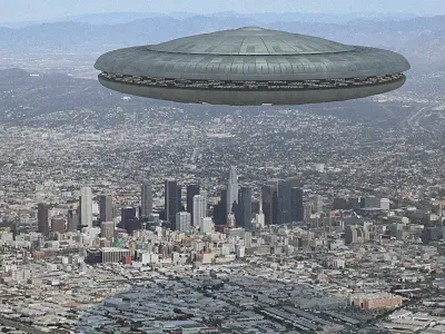 V Mothership ufo spaceship - ufo spaceship Free 3D model