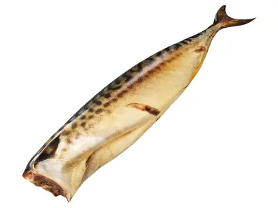 Smoked mackerel Low-poly 3D model