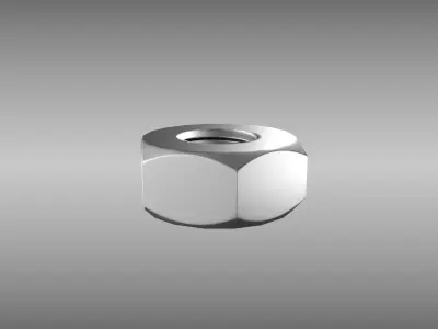 Low-Poly Nut metal Low-poly 3D model