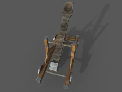Catapult 3D model Low-poly 3D model