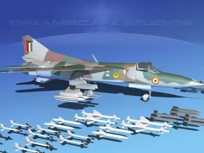 Mig 23 Flogger B V25 India 3D model