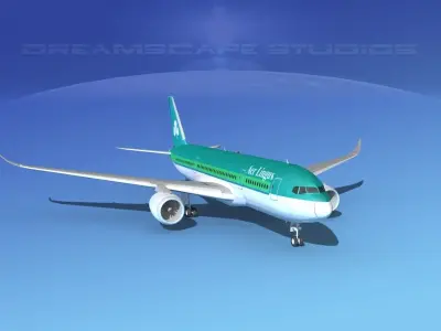 Airbus A350-800 Aer Lingus 3D model