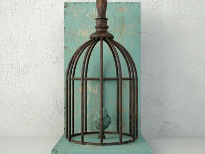 Birdcage Bookend 2 3D model