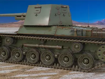 Tank Type 3 Ho Ni III Japan Vray 3D model