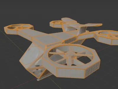 Lightweight drone 3D model