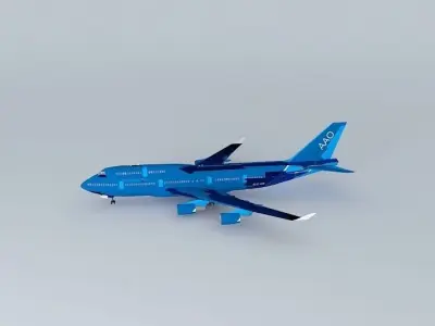 AirAtlanticOcean B747-400 with interior Free 3D model