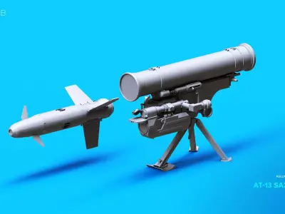 AT-13 Saxhorn-2 Rocket Launcher 3D model