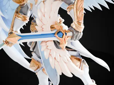 Stylized Sword - Paladin Sword Heavenpiercer - Game Ready 3D model