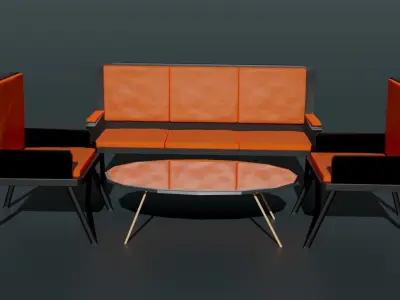 Sofa-Table Set 3D MODLE Free 3D model